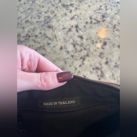 Anthropologie Leather embroidered wristlet - Picture 5 of 5